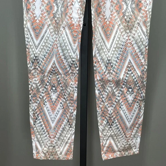 NEW Boston Proper Jeans Womens 4 brown orange aztec western preppy cowgirl - Picture 3 of 11